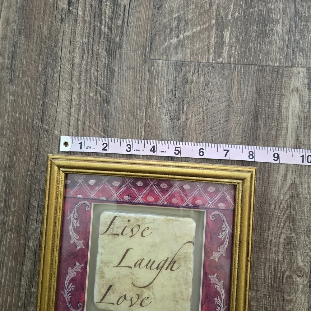 Gold Framed Live Laugh Love Wall Art